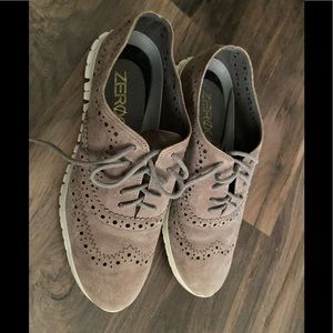 Cole Haan Zero-grand Wing suede Oxford Shoe